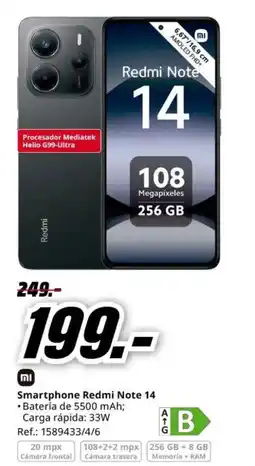 MediaMarkt Smartphone Redmi Note 14 oferta