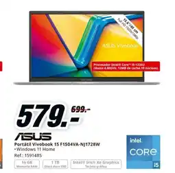 MediaMarkt ASUS Portátil Vivobook 15 F1504VA-NJ1728W oferta