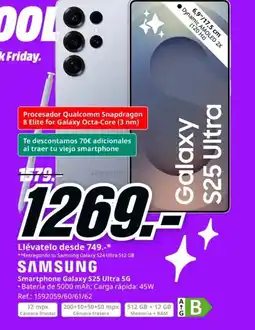 MediaMarkt SAMSUNG Smartphone Galaxy S25 Ultra 5G oferta