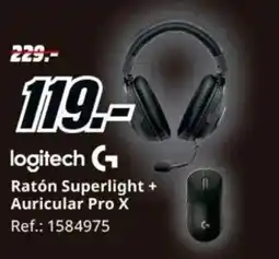 MediaMarkt LOGITECH Ratón Superlight + Auricular Pro X oferta