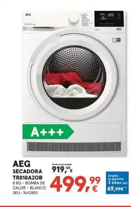 Worten AEG Secadora tr818a2ob oferta