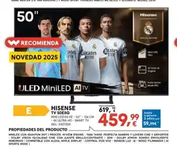 Worten HISENSE Tv 50e8q oferta