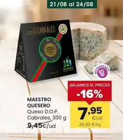 Autoservicios Familia MAESTRO QUESERO Queso D.O.P. Cabrales oferta