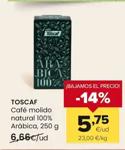 Autoservicios Familia TOSCAF Café molido natural 100% Arábica oferta