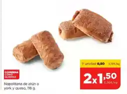 Alimerka Napolitana de atún o york y queso oferta