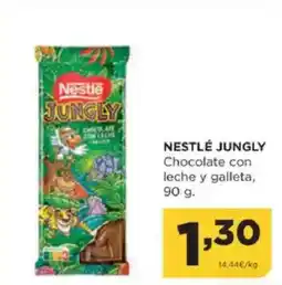 Alimerka NESTLÉ JUNGLY Chocolate con leche y galleta oferta
