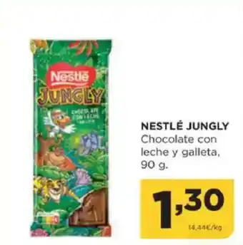 Alimerka NESTLÉ JUNGLY Chocolate con leche y galleta oferta