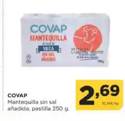 Alimerka COVAP Mantequilla sin sal añadida, pastilla oferta
