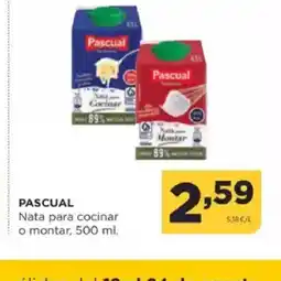 Alimerka PASCUAL Nata para cocinar o montar oferta