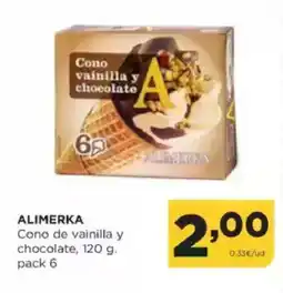 Alimerka ALIMERKA Cono de vainilla y chocolate oferta