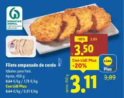 Lidl Filete empanado de cerdo oferta
