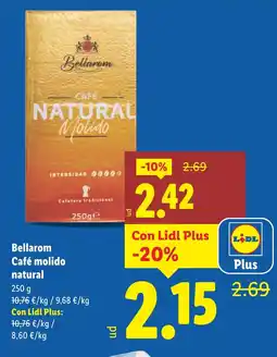 Lidl BELLAROM Café molido natural oferta