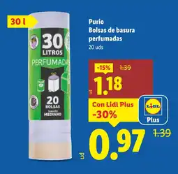 Lidl PURIO Bolsas de basura perfumadas oferta