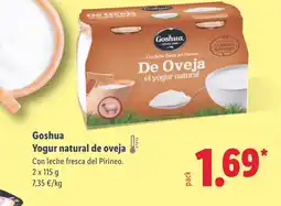 Lidl GOSHUA Yogur natural de oveja oferta