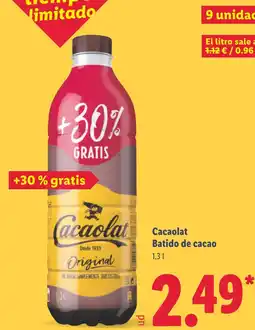 Lidl CACAOLAT Batido decacao oferta