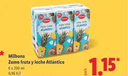 Lidl MILBONA Zumo fruta y leche Atlántico oferta