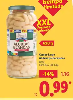Lidl CAMPO LARGO Alubias precocinadas oferta