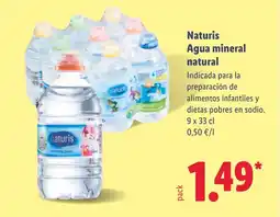Lidl NATURIS Agua mineral natural oferta
