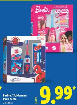Lidl Barbie / Spiderman Pack dental oferta