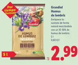 Lidl GRANDIOL Humus de lombriz oferta