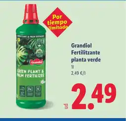 Lidl GRANDIOL Fertilitzante planta verde oferta