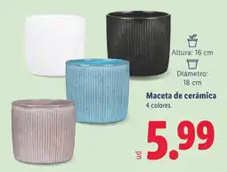 Lidl Maceta de cerámica oferta