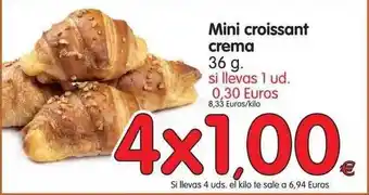 Alimerka Mini Croissant Crema 36g oferta