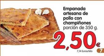 Alimerka Empanada Artesana De Pollo Con Champiñones Porción 350g oferta
