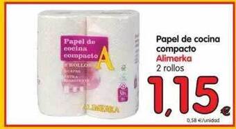 Alimerka Alimerka Papel De Cocina Compacto 2 rollos oferta