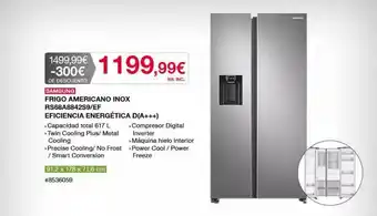 Costco Samsung Frigo Americano Inox Rs68a8842s9-ef Eficiencia Energética D(a+++) oferta