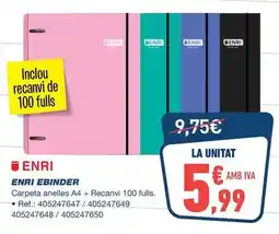 Bureau Vallée Enri - ebinder oferta
