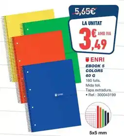 Bureau Vallée Enri - ebook 5 colors oferta