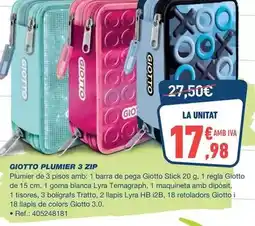 Bureau Vallée Giotto - plumier 3 zip oferta