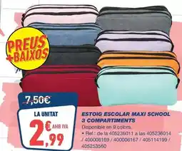 Bureau Vallée Estoig escolar maxi school 3 compartiments oferta