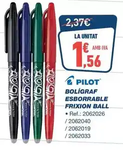 Bureau Vallée Pilot - bolígraf esborrable frixion ball oferta
