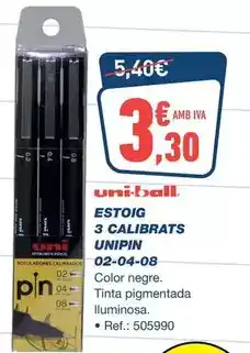 Bureau Vallée Uni-ball - estoig 3 calibrats 02-04-08 oferta