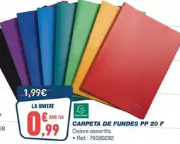 Bureau Vallée Exacompta - carpeta de fundes pp 20 f oferta