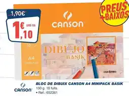 Bureau Vallée Canson - bloc de dibuix a4 minipack basik oferta