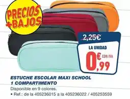 Bureau Vallée Estuche escolar maxi school 1 compartimento oferta