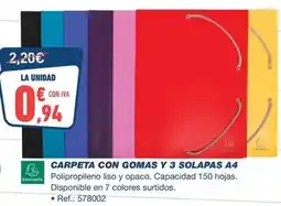 Bureau Vallée Exacompta - carpeta con gomas y 3 solapas a4 oferta