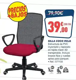 Bureau Vallée Silla coco roja oferta