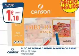 Bureau Vallée Canson - bloc de dibujo a4 minipack basik oferta