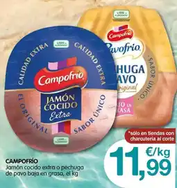 CashDiplo Campofrío - jamón cocido extra o pechuga de pavo baja en grasa oferta