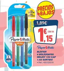 Bureau Vallée Paper mate - blister 4 boligrafos inkjoy 100 cap oferta