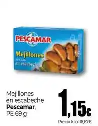 Unide Supermercados Pescamar - mejillones en escabeche oferta