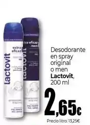 Unide Supermercados Lactovit - desodorante en spray original o men oferta