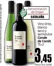Unide Supermercados Conde de caralt - vino tinto/ blanco seco o semidulce oferta