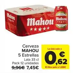 Carrefour Mahou - cerveza 5 estrellas oferta