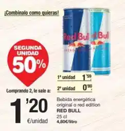 SPAR Fragadis Red bull - bebida energética original o red edition oferta