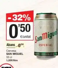 SPAR Fragadis San miguel - cervesa oferta